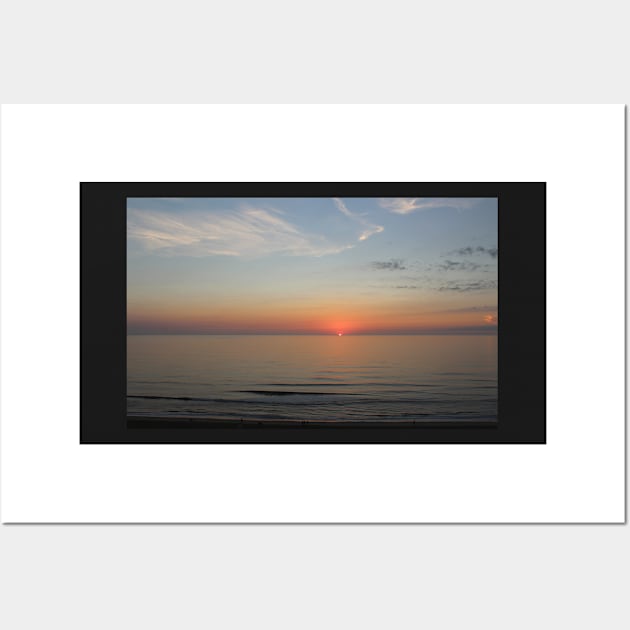 First peek of the sun, Ocean Sunrise Wall Art by Sandraartist